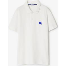 Men - Natural Polo Shirts Burberry Cotton Polo Shirt - Salt