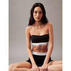 Calvin Klein Cotton Clothing Calvin Klein Women's Modern Cotton Lightly Lined Bandeau Bra Black