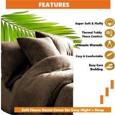 ARLINENS Teddy Bear Teddy Bear Duvet Cover Brown
