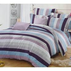 Cushion Mania Stripe Purple King Duvet Cover