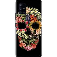 Mobile Phone Accessories MightySkins SAGA71-Floral Skull Decal Wrap for Samsung Galaxy A71 5G Sticker Floral Skull