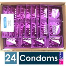 Adore 24 x Extra Sure Condoms Smooth Lubricated Latex Condoms