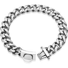 Winwin 25.6", Silver Dog Collar Heavy Firm19mm Metal Chain Collar