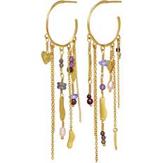 Maanesten Galathea Earrings - Gold/Amethyst/Labradorite/Tiger's Eye/Pearls/Quartz/Garnet/Tanzanite