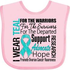 Red Pacifiers & Teething Toys Inktastic Ovarian Cancer I Wear Teal Ribbon Tribute Boys or Girls Baby Bib