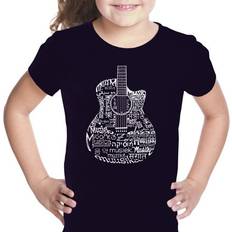 Children's Clothing LA Pop Art Girl Word T-shirt Languages Guitar