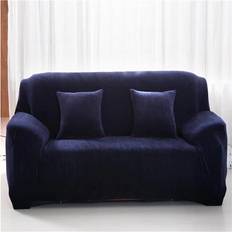 Cushion Mania Navy, 4 Seater Velvet Loose Sofa Cover