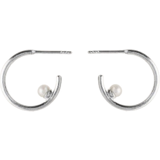 Pernille Corydon Globe Hoop - Silver/Pearls