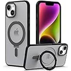 Apple iPhone 14 Pro Max Mobile Phone Cases TechGear iPhone 14 Pro Max stativfodral [Fusion Armour Ring] premium hybrid tuff robust skyddande magnetiskt stativfodral, kompatibelt med MagSafe-fodral för iPhone 14 Pro Max 6,7 tum – svart