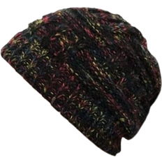 Women Knitted Ponytail Beanie - Black