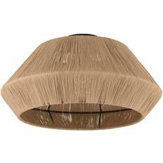 Natural Ceiling Flush Lights Eglo Alderney Natural Ceiling Flush Light 48cm