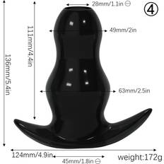 House Of Glass Grey Silicone Anal Expander XL