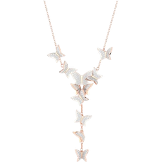 Rose Gold Plated Necklaces Swarovski Lilia Y Necklace - Rose Gold/Transparent