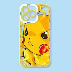 PlayMc iPhone SE 2020 Luxury Pokemon Phone Case For iPhone Soft Silicone Cover Yellow