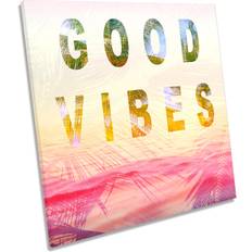 Canora Grey Good Vibes Palm Framed Art