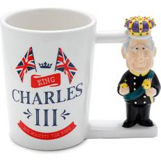Puckator Novelty Ceramic King Charles III Shaped Mug