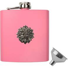 Green Hip Flasks Knight 6oz Man With Funnel Hip Flask