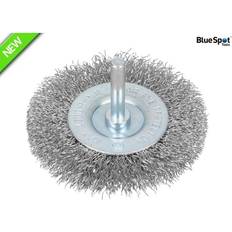 Blue Spot Tools Flat Steel Wire Wheel Brush 75mm X 6mm Arbor