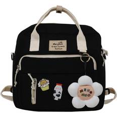 Tianfu Cute Backpack Kawaii School Supplies Laptop Bookbag, Back to School and Off to College Accessories Black