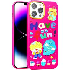 iPhone 13 Pro Max Women's Case, Cute and funny personalised cartoon graffiti design, Ultra-thin and soft TPU texture protective phone case -Fun Bear