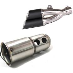 Exhaust Systems Zaddox Auspuff Twin Endschalldämpfer Slip-On mit DB-Killer DB-Killer für Auspuffe mit 51mm Krümmeranschluss