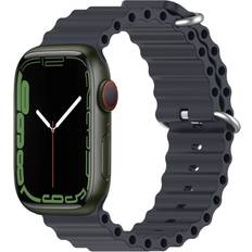 Ocean Ocean Silicone Watch Band for Apple Watch Series 8&7 41mm SE Midnight