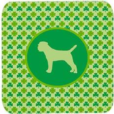 Coasters on sale CoolCookware Border Terrier Lucky Shamrock Foam Set Coaster 4pcs