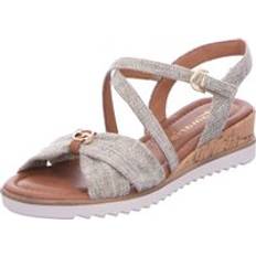 Donna - Grigio Sandali con tacco Tamaris Klassische Sandalen grau