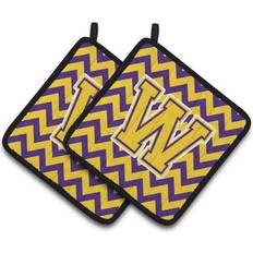 Gold Trivets Caroline's Treasures Carolines Treasures CJ1041-WPTHD Letter W Chevron Trivet