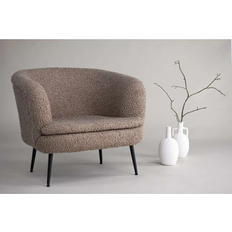 Polyester Loungestoler Venture Design Nordkoster Matt Black / Dark Beige Loungestol 75cm