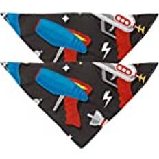 Djsimfhdng 2-pack hund bandana tecknad rymd strålpistol tecknad superpistol pojke husdjur