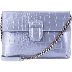 Infinity Leather Silver Womens Leathr Clutch Alligator Printed Cowhide Bag