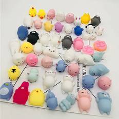 Animals Fidget Toys XYLFLY Random 50PCS 10-50PCS Cute Animal Squishies Kawaii Mochi Squeeze Stretch Stress Squishy Toys