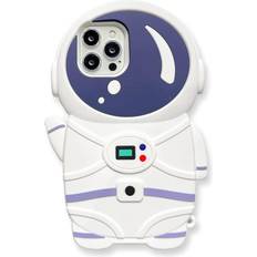 Tianfu iPhone 14 Pro Max Case Kawaii Phone Cases,Cute 3D Cartoon Cool Astronaut Soft Silicone Shockproof Protective Case Funny for Women Girls