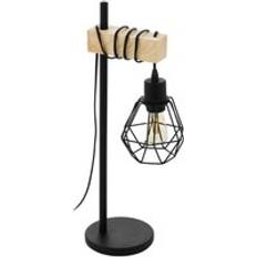 Natural Table Lamps Eglo Townshend 5 Black Metal 15.5 cm Table Lamp