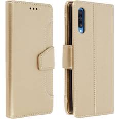 Samsung Galaxy A70 Wallet Cases Avizar Wallet Folio Case with Stand for Samsung Galaxy A70 Gold