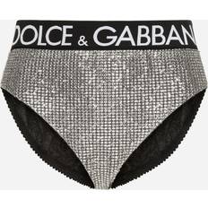 Vrouw - Zilver Onderbroeken Dolce & Gabbana High-waisted Briefs With Sequins Silver