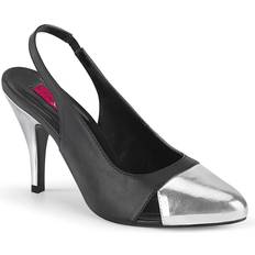 Pleaser Black Heel Sling Back Pump