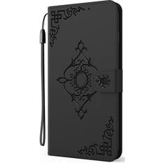 ChaoChuang Luxury Totems Flower Emboss Wallet Phone Case For Oneplus1 8Pro Holder Funds Card Slot PU Leather Flip Stand Black Bag Cover