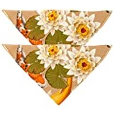 Djsimfhdng 2-pack hund bandana koi karp fisk