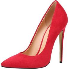 XZGSTORE US11 AU10 EUR 44, Red 36-45 Ladies OL Pumps High Stilettos Heels Pointy Toe Slip on Casual Shoes