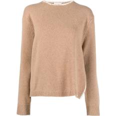 Semicouture Contrast Stitching Knitted Jumper - Light Brown