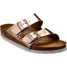 Shoes Birkenstock Women's Arizona Soft Footbed Metallic Leather Sandal