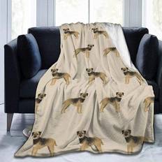 KEROTA 125CM X 100CM Soft Border Terrier Blankets