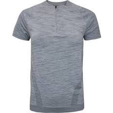 Nylon - Women T-shirts Under Armour Womens Half Zip Seamless T-Shirt Training Top 1348738 460 UK