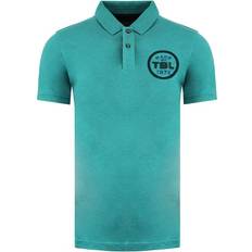 Timberland Polo's Timberland Logo Mens Green Polo Shirt Cotton