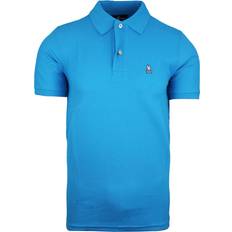 Psycho Bunny Kleding Psycho Bunny Classic Polo Short Sleeve Blue Mens Cotton Top B6K001B1PC PEACOCK