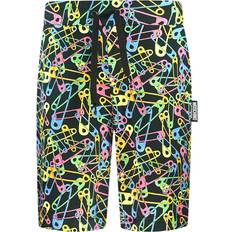 Multicolour Pin Design Black Shorts