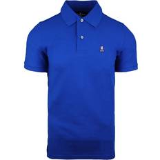 Psycho Bunny Kleding Psycho Bunny Classic Polo Short Sleeve Blue Mens Cotton Top B6K001B1PC LAPIS