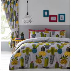 Textiles Portfolio Home Cacti Single Reversible Case Duvet Cover Grey